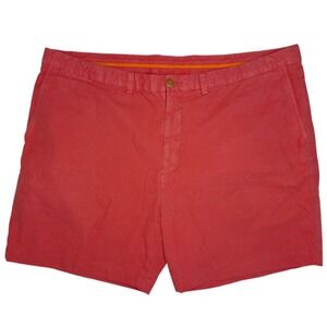 Tommy‎ Bahama Chino Shorts Mens 34 Red 100% Pima Cotton Flat Front Casual Preppy